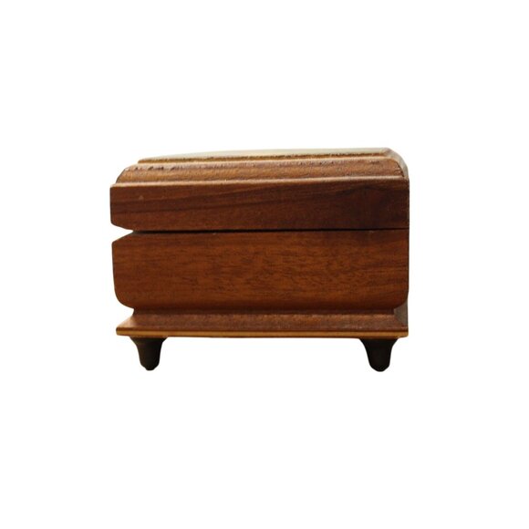 Vtg Wooden Musical Jewelry Box Swiss Movement Fiddler On The Roof Made Germany - Picture 6 of 6